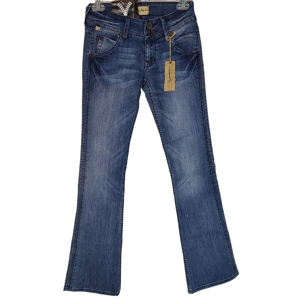 Emerson Edwards Womens 25 Blue Medium Wash Denim Low Rise Claro Bootcut Jean NWT